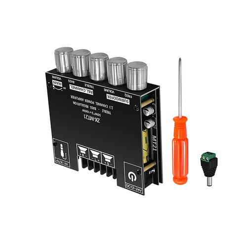 MT21 Digital Bluetooth 5.0 Amplifiers Board 2.1 Channel Audio 2*50W+100W AUX - Picture 4 of 11