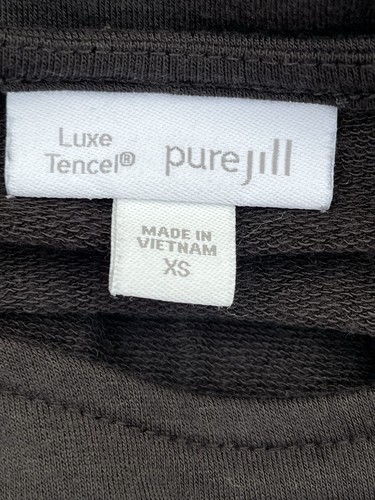 Pure Jill Fit Side-Tie Top Women’s LP Black Wardrobe Basic XS J.Jill Oversized - Picture 7 of 9