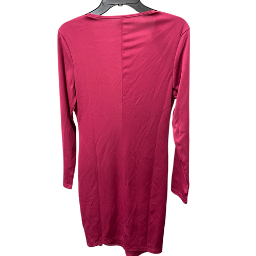 Vestido ajustado borgoña - Manga larga - Talla S - Vestido de fiesta - Imagen 2 de 2