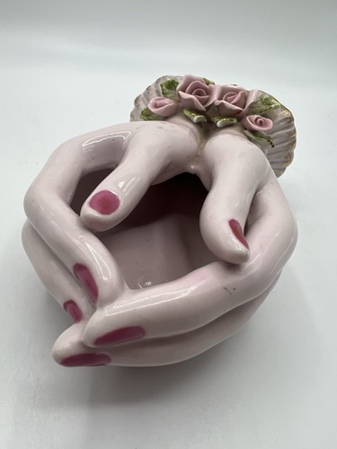 Mano/figura vintage de porcelana pintada a mano para dama - Imagen 8 de 8