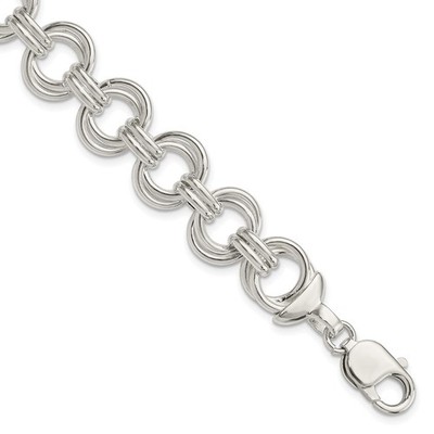 Ausgefallenes Gliederarmband Sterlingsilber poliert