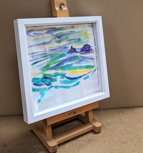 CAPE CORNWALL PRIEST COVE BRISONS SEASCAPE NIGEL WATERS FRAMED SIGNED PLEIN AIR - Picture 4 of 11