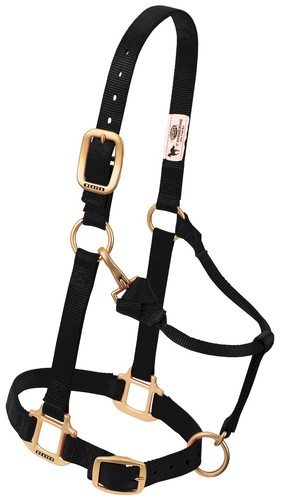 Weaver Leder Original verstellbares Nylon Pferdehalfter, schwarz, Araber/Warmblut