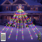 Outdoor Christmas Tree Lights, 340 Leds Christmas Decorations with Topper Star,