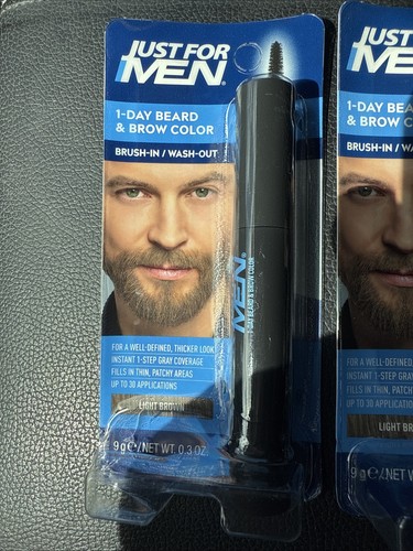 Just for Men 1-Day Beard & Brow Color, Light Brown 0.3 Fl Oz. Lot Of 2 - Picture 2 of 4