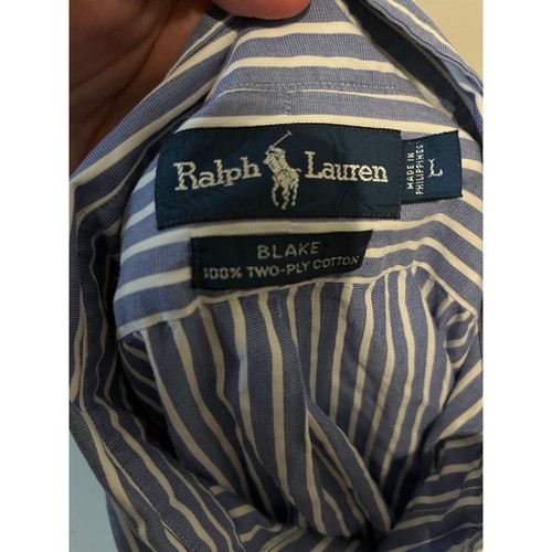 Ralph Lauren Blake Hemd 100% Baumwolle blau gestreift Größe L - Bild 3 von 5