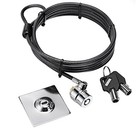 Hamlet xnbtlock20 K Steel Security Cable with Key and 3 M Adhesive Plate for Tab