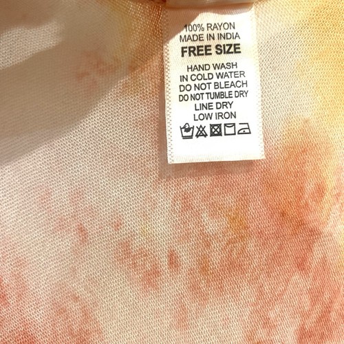 India Boutique Boho Tie Dye Embroidered Midi Dress Cover Up Sleeveless One Size - Picture 6 of 6