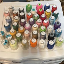  Lot of 44 Polyester Embroidery Machine Thread, 500 M, 40 Wt. Sealed  Open