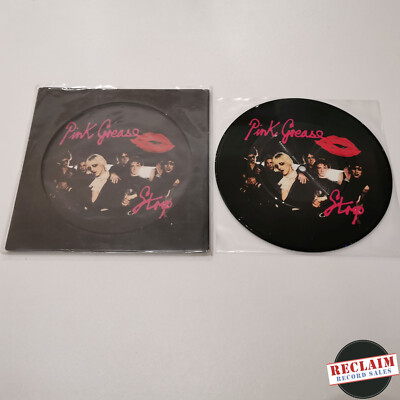 pink grease strip 7'' picture disc vinyl record very good condition