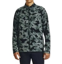 Under Armour Men Storm Launch 3.0 Green/Black Printed Jacket 1358106-424 Large