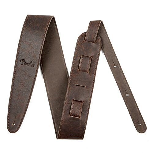 Genuine Fender Artisan Crafted Leather Adjustable Guitar Strap 2.5" Wide Brown Genuine Fender Artisan Crafted Leather Adjustable Guitar Strap 2.5" Wide Brown