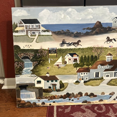 Charles Wysocki REPLICA Unknown Artist Acrylic On Canvas Large Artwork - Picture 2 of 19