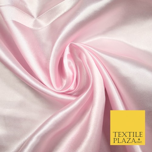 Plain Solid Smooth Shiny Lightweight Poly Satin Fabric Dress Lining Material 58" - Picture 35 of 43