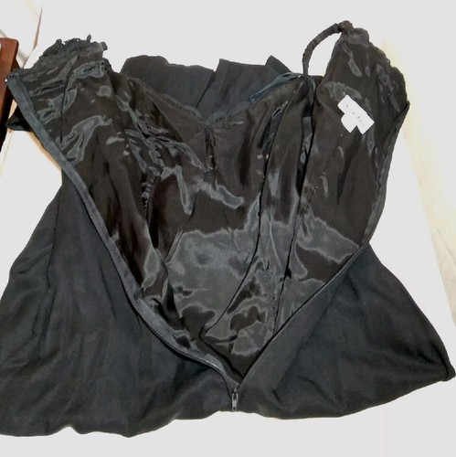 Vintage Dave & Johnny Black Dress Size 15/16 Laura Ryner Sequin Beaded Long - Picture 8 of 15