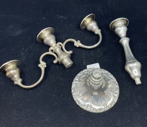 Paar Gorham Chantilly Sterling Kandelaber - Bild 2 von 7