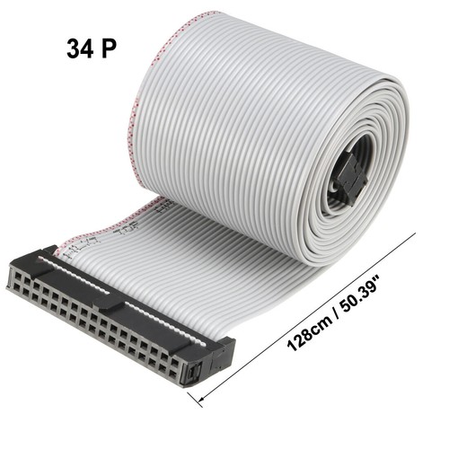Cable Plano Idc 34 Pines Flexible Cable Puente Cinta Gris 128cm Paso 2,54 mm - Imagen 2 de 5