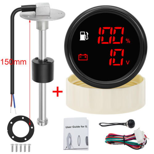 100-650 mm indicador digital de nivel de combustible sensor alarma medidor de tanque doble voltio de advertencia - Imagen 16 de 31