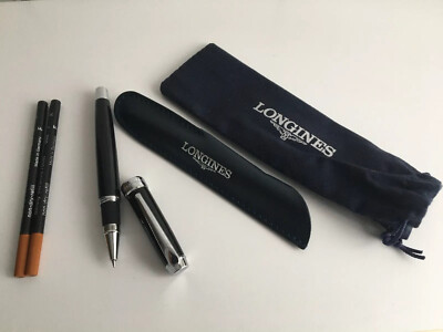 Kugelschreiber Schwarz//Silber Rosen Ranke 3D Metall Stift Ball Pen mit Etui