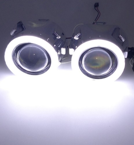 2x 2.5-Inch LHD Projector Len with LED Halo Ring for Car Headlight Retrofit H1 - Picture 14 of 113