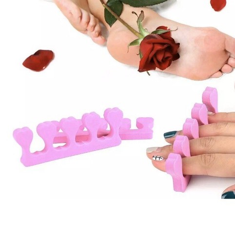 2 Pair/ 4 Pcs Toe Separator Sponges Manicure Pedicure Foot Nail Polish - Picture 4 of 5