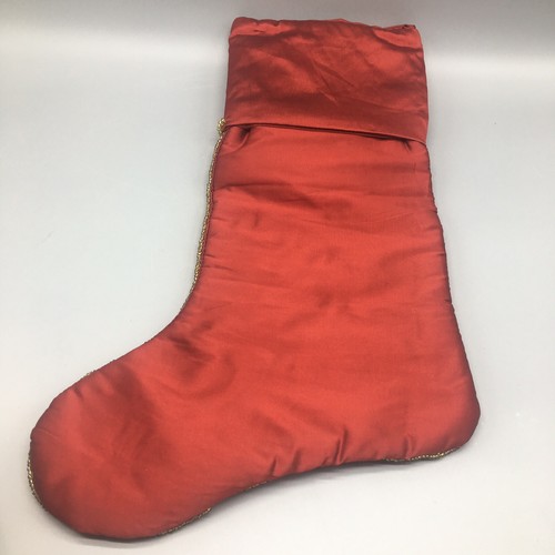 x2 Kim Seybert RED Beaded Christmas Stocking Set Jewels Gold Green Santa Sock - Picture 11 of 12