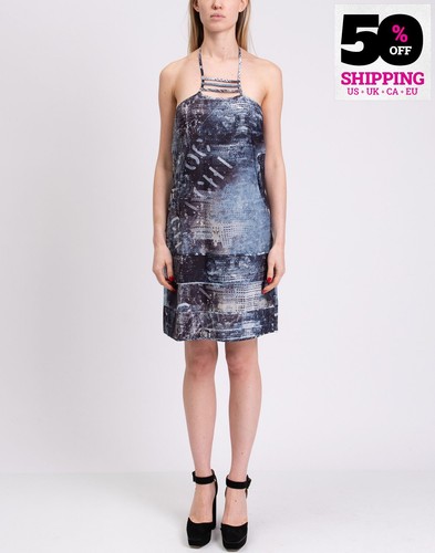 RRP €350 ERMANNO ERMANNO SCERVINO Sheath Dress Size IT 44 / M-L Halterneck