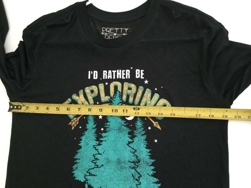 Pretty Rebel Hiking T-Shirt Black Top Juniors Size Medium Outdoors Camping Tee - Picture 3 of 6