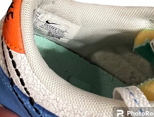 Nike Dunk Low Orange Blau Weiß Sneaker Jungen Größe 3Y - Bild 9 von 9