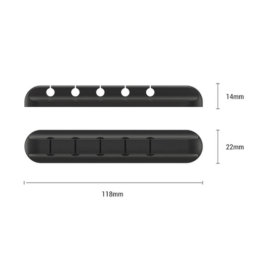 Organizzatore Adesivo 5 Cavi Clip Supporto Silicone da Scrivania Tavolo dei Fili - Bild 8 von 8