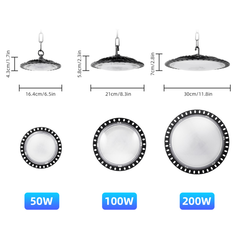50W- 200W Watt UFO LED High Bay Light Shop Lights Warehouse Gym Industrial Lamp 50W- 200W Watt UFO LED High Bay Light Shop Lights Warehouse Gym Industrial Lamp