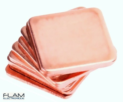 Dissipateur thermique pad 100% Cuivre 15 x 15 x 2 mm Pad 100% Copper Heatsink - Zdjęcie 2 z 3