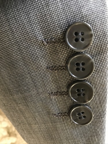 Men's M&S COLLEZIONE 2 Piece Grey Fine Check Suit - ch38" w32" leg 29" Excellent - Picture 10 of 12