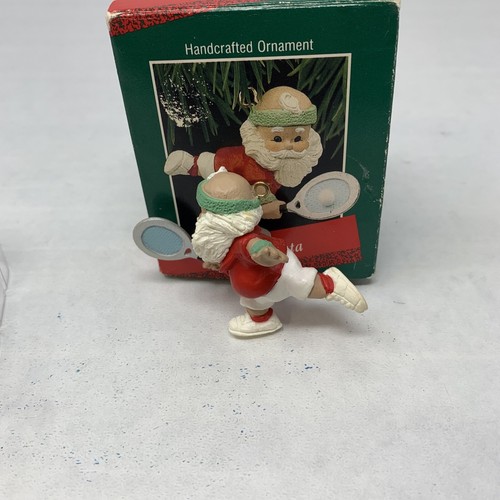 Hallmark Keepsake Ornament Love Santa Claus Tennis 1988 Handcrafted Vintage - Picture 2 of 7