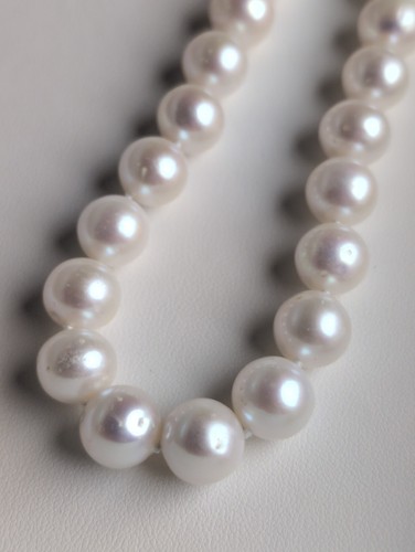 Japan Incredible South Sea Pearl Large Necklace Certified Cultured 10.5-11.4mm - Picture 7 of 12