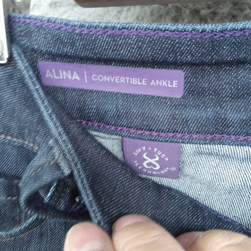 NYDJ Jeans Womens 16W Blue Alina 2 in 1 Rolled Unrolled Cuff Convertible Ankle - Picture 4 of 18