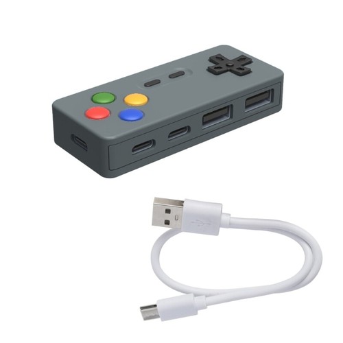 Game Controller Shaped USB Hub Featuring 2 Type C and 2 USB Port for Computer - Zdjęcie 3 z 8