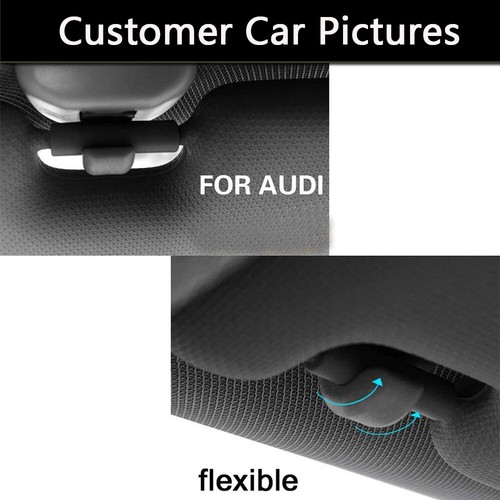 Gancho soporte clip para visera de sol para Audi A3 S3 A4 S4 A5 Q3 Q5 8U0857562A negro 2X - Imagen 2 de 7