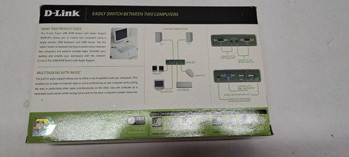 D-Link KVM-221 2-Port USB VGA & Audio External KVM Support Switch OPEN BOX - Photo 13/13