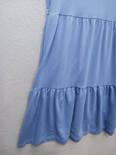 Como Vintage Fit & Flare Mini M Cornflower Blue Tiered Eyelet Flutter NWT - Picture 7 of 15
