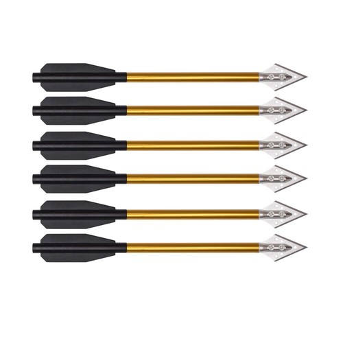 12/36pc 6.5" Bolt Aluminium Arrows Pistol Hunting Shooting For 50-80Lbs Mini Bow - Picture 9 of 13