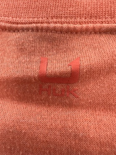 Huk Womens Fleece Orange Pullover Sweatshirt Size Small Boat Neck - Picture 3 of 10