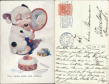 Bonzo The Dog Studley Views Here Lovely GB 1930 Cancel AR & Co