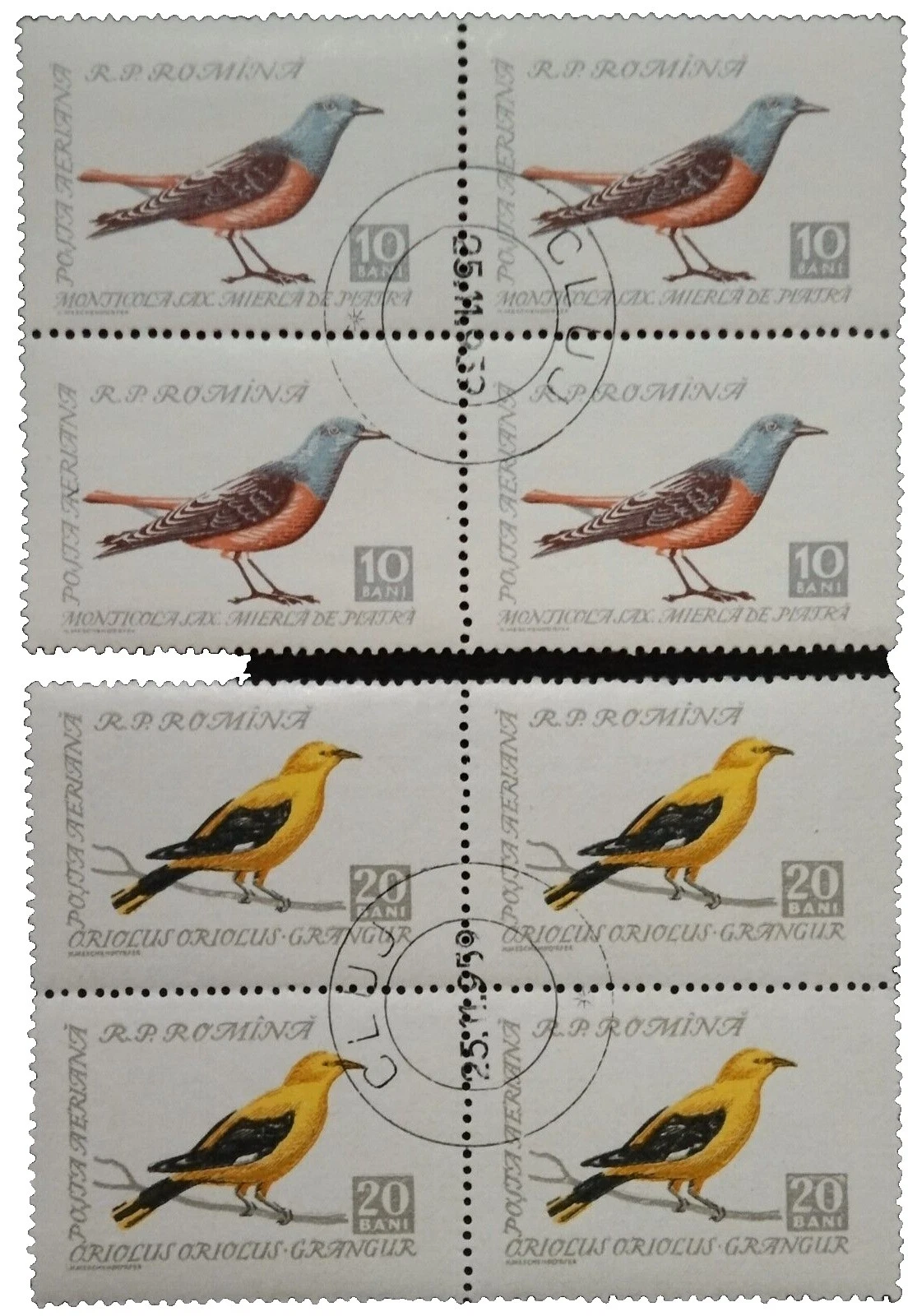 Cancelled to Order/CTO Romanian Stamp Blocks