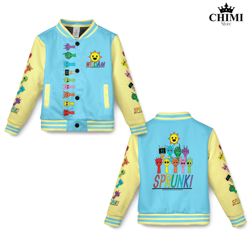 SPRUNKI Kids' Varsity Baseball Jacket. Athletic Bomber Jacket for Boys and Girls - Picture 16 of 19