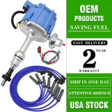 For Ford 351c 351m 400 429 460 Hei Distributor 8.5mm Blue Spark Plug Wires Kit