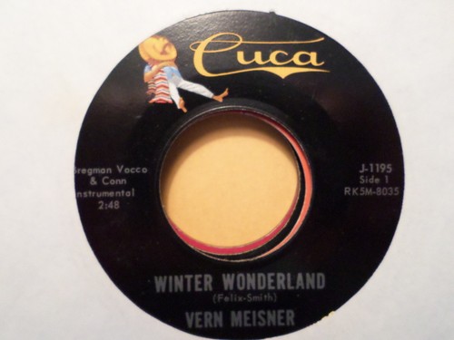 CUCA 45 RECORD / VERN MEISNER / WINTER WONDERLAND / CAROLING ON CHRISTMAS EVE / EX - Bild 2 von 2