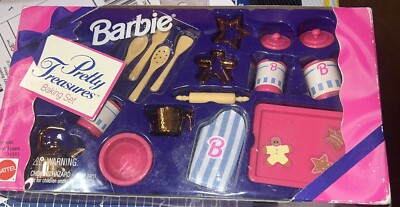 バービービンテージ☆ Barbie Mattel キッチンセット 1995年 BARBIE PRETTY TREASURES BAKING SET 1995 Mattel NIB | eBay