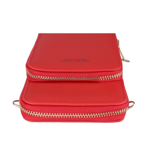 Damen Leder kleine Umhängetasche Handytasche Kartenfach Schultertasche - Bild 8 von 29