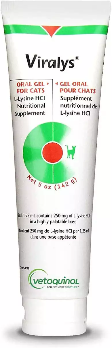 Vetoquinol Viralys L Lysine HCI Oral Gel Supplement for Cats 5 oz